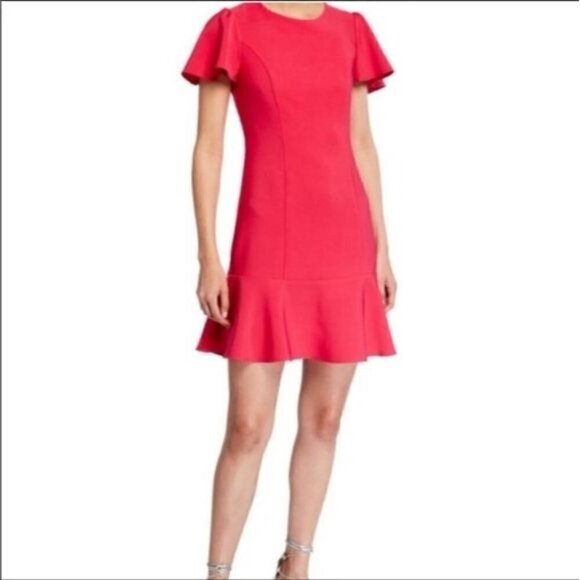 BETSEY JOHNSON FUSCHIA TEE DRESS 10P - Picture 1 of 4